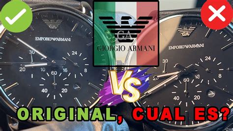 reloj armani original vs falso|are Armani watches real.